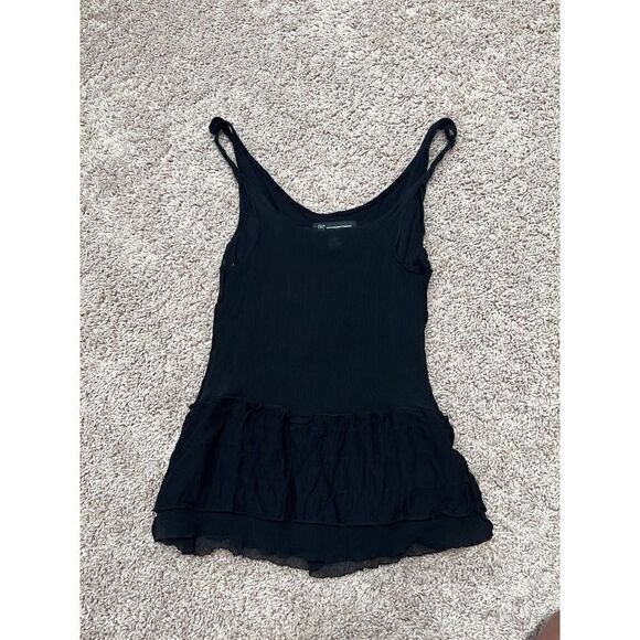 INC Crepe Tank Top Peplum Hem Double-Lined size 2 - Picture 2 of 4